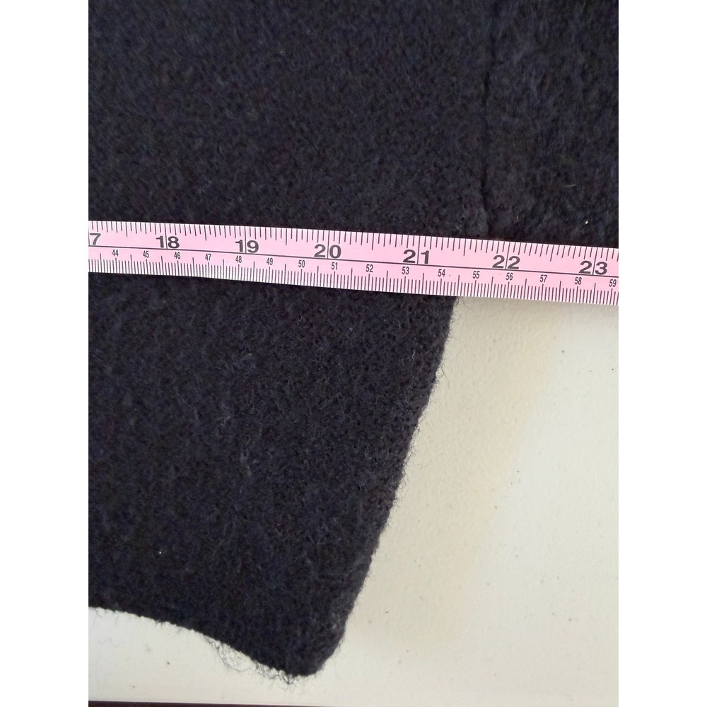 OAK + FORT Black Collared Cropped V-Neck Sweater S Minimalist Basic - Picture 6 of 8